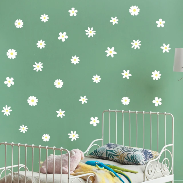 Autocollant sticker chambre enfant Marguerites - Rose –