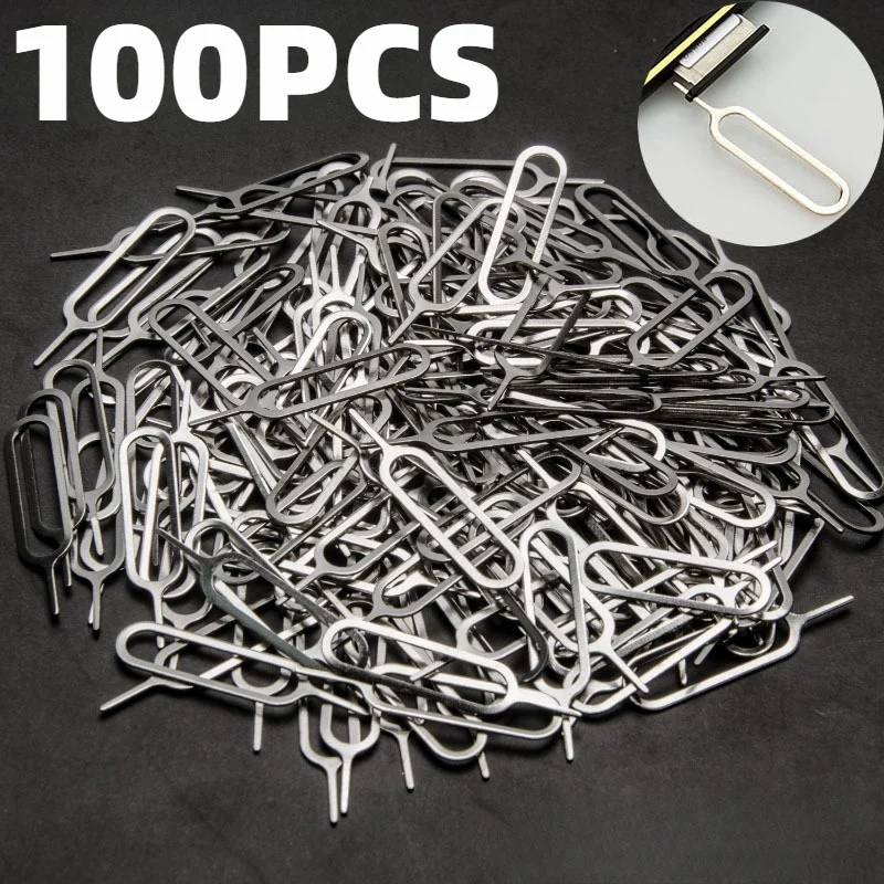 100PCS Universal SIM Card Cleaning NeedleTray Eject Pin Ejector Removal Tool