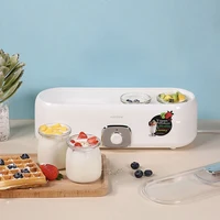 Electric Yogurt Maker With 4 Glass Cups Automatic Leben Yoghurt Rice Wine Machine Buttermilk Sour Cream Natto Fermenter 220V 2
