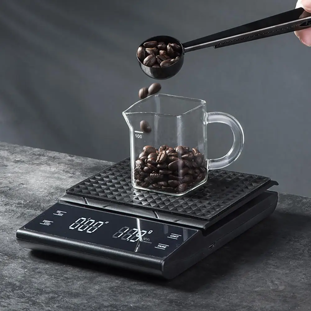 

Electronic Coffee Scales Multi-function 3kg/0.1g High Precision Led Display Kitchen Scale For Weighing Food