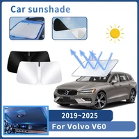 Auto Parts For Volvo V60 2019~2025 2020 2021 Sunshade Windshield Sun Protection Heat Cover Summer Car Interior Accessories Tool