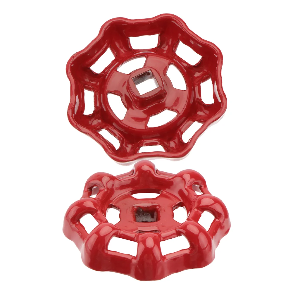 2 Pcs Gate Valve Handle Wheel Door Knob Decorative Shower Replacement Iron outside Faucet Fittings