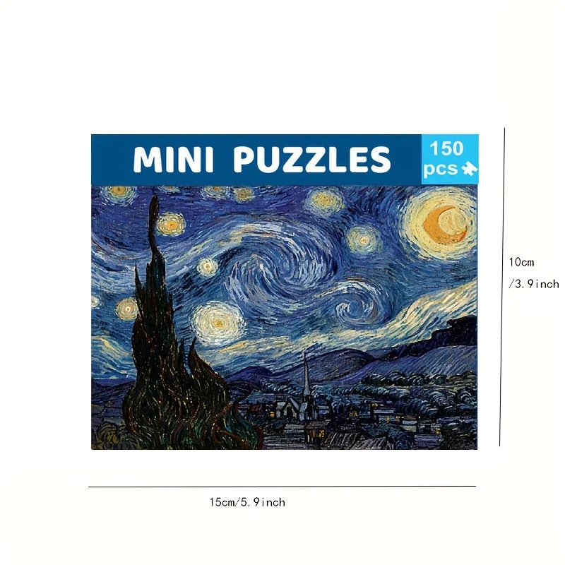 Wooden Jigsaw Puzzles Jigsaw Puzzles Test Tube Puzzle Mini Jigsaw Puzzle Educational Puzzles 150pcs Test Tube Jigsaw Puzzle World Famous Painting Van Gogh The Starry Night Christmas Gift