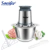 2 Speeds Electric Chopper Meat Grinder Stainless Steel Mincer Food Processor Kitchen Slicer Egg Beater Garlic Vegetable Sonifer 1