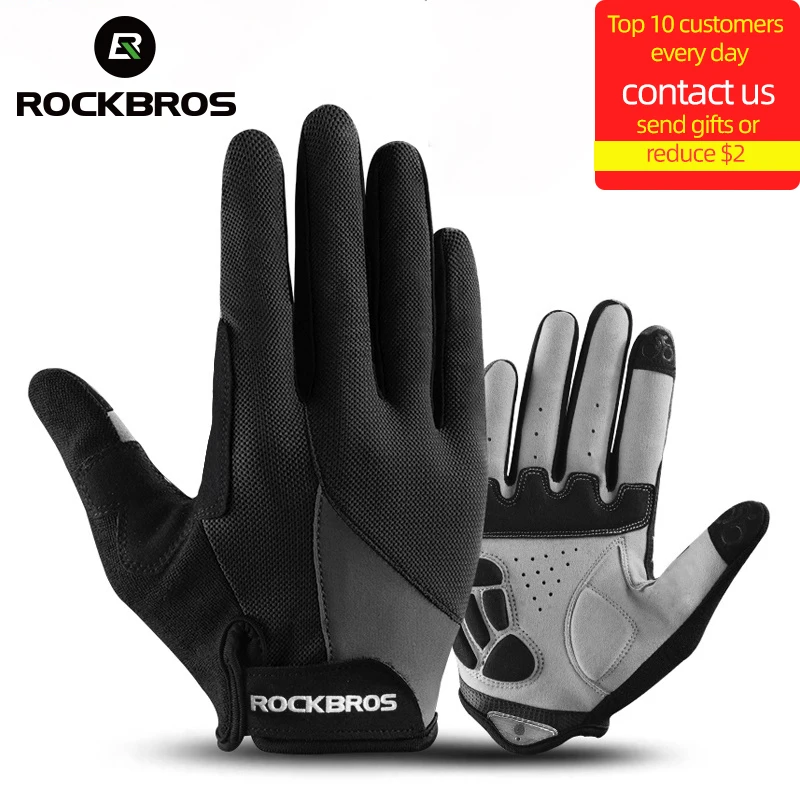 Cycling Gloves ROCKBROS Windproof Bicycle Touch Screen Riding MTB Bike Thermal Warm Motorcycle Winter Autumn