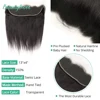 13x4 Human Hair Frontal Lace Only Transparent Lace 4x4 6x6 5x5 Straight Lace Closure Human Hair 24 Inch Brazilian Human Hair 3