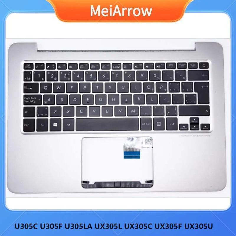 

MEIARROW New/org For Asus U305 U305F U305LA U305C UX305F UX305U Palmrest Canadian EUR Keyboard Upper Cover C shell ,Silver