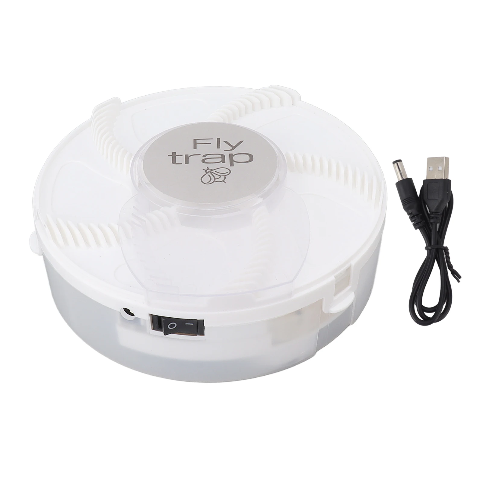 Electric Fly Trap Efficient Quiet Operation Pest Trap Device Removable Long Standby USB Charging 360Â° Rotatable for Kitchens