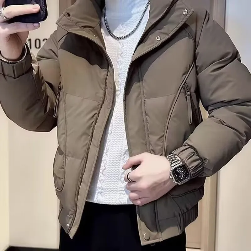 Golf Wear Men's Golf Jacket Fashion Zipper New Down Cotton Coat Winter Male Windproof Warm Loose Thicken Warm Clothing 골프웨어