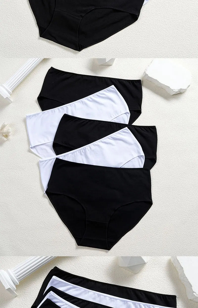 Cotton High Waist Panties – Seamless Women's Briefs | Breathable Underwear Comfort