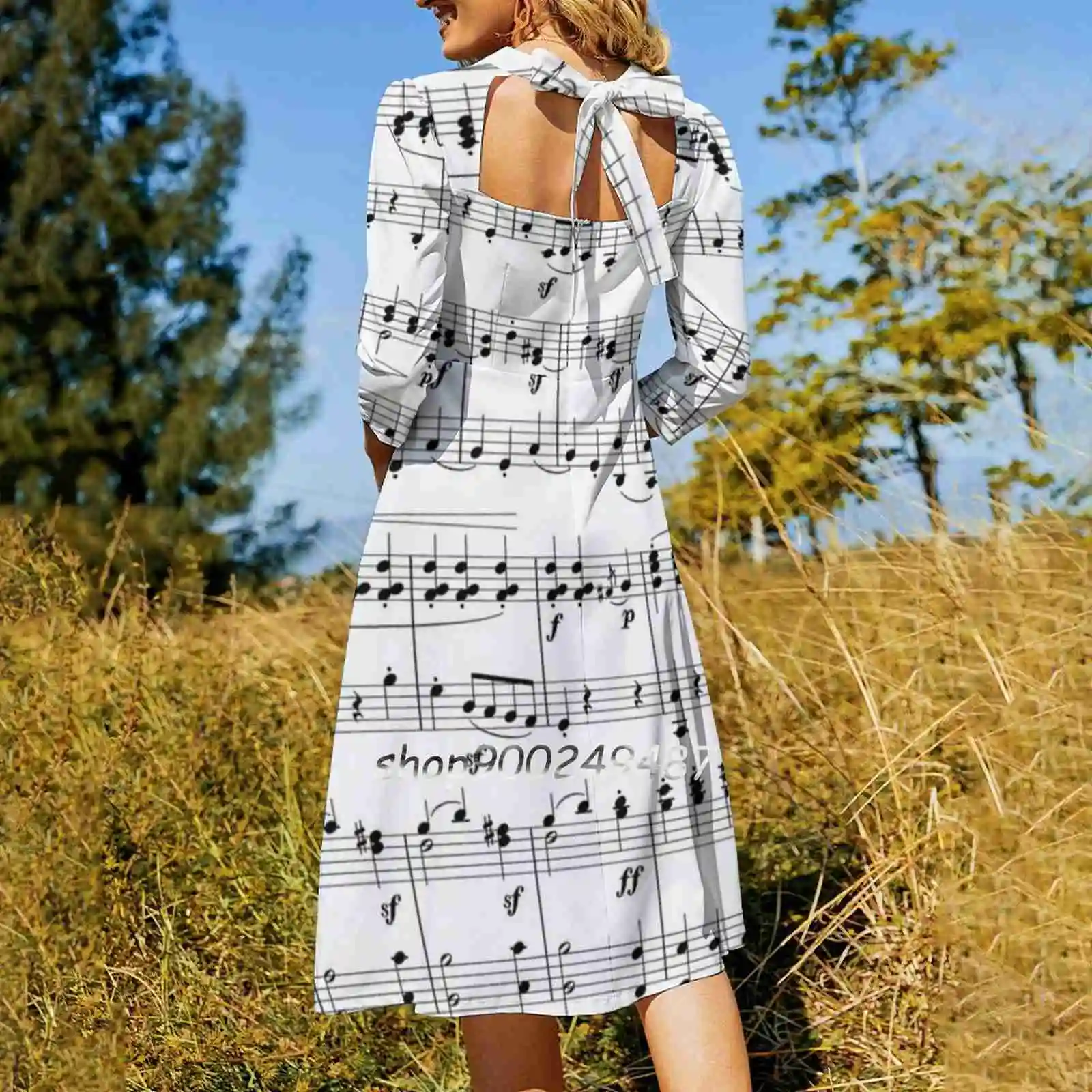 Women's Scarf Music Notes Design at  Women's Clothing store