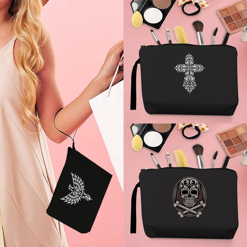 

Travel Portable Canvas Women's Makeup Bag Toiletries Organizer Storage Pack Cosmetic Cases Zipper Wash Beauty Pouch Coin Purse