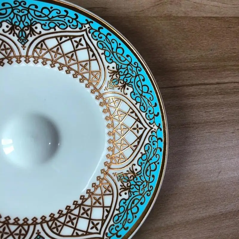 Conjunto de Chá Turco Luxo Vermelho com Porcelana - Importado da Turquia