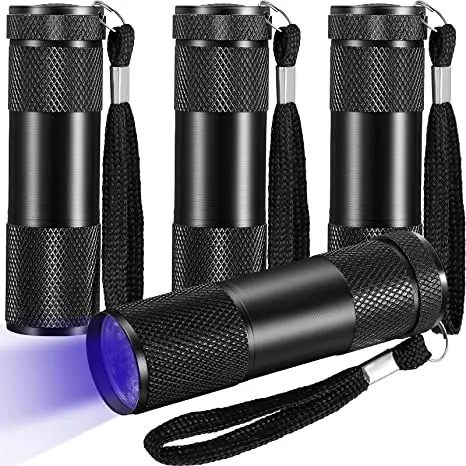 Clairlio Lampe de poche UV vérification de l'argent lumière violette  détecteur de taches d'urine pour animaux de compagnie outils LED 