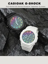  Casioak Rainbow Tempered Glass Screen Protector For G shock GA2100 Watch Protective Film GA2110 GA110 GA100 Watch Anti-Scratch 