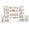 Toy Storage Organizer,5-in-1 Kids Bookshelf with Movable Drawer and Book Shelves Behind The Doors,Toy Organizer Playroom Storage 1
