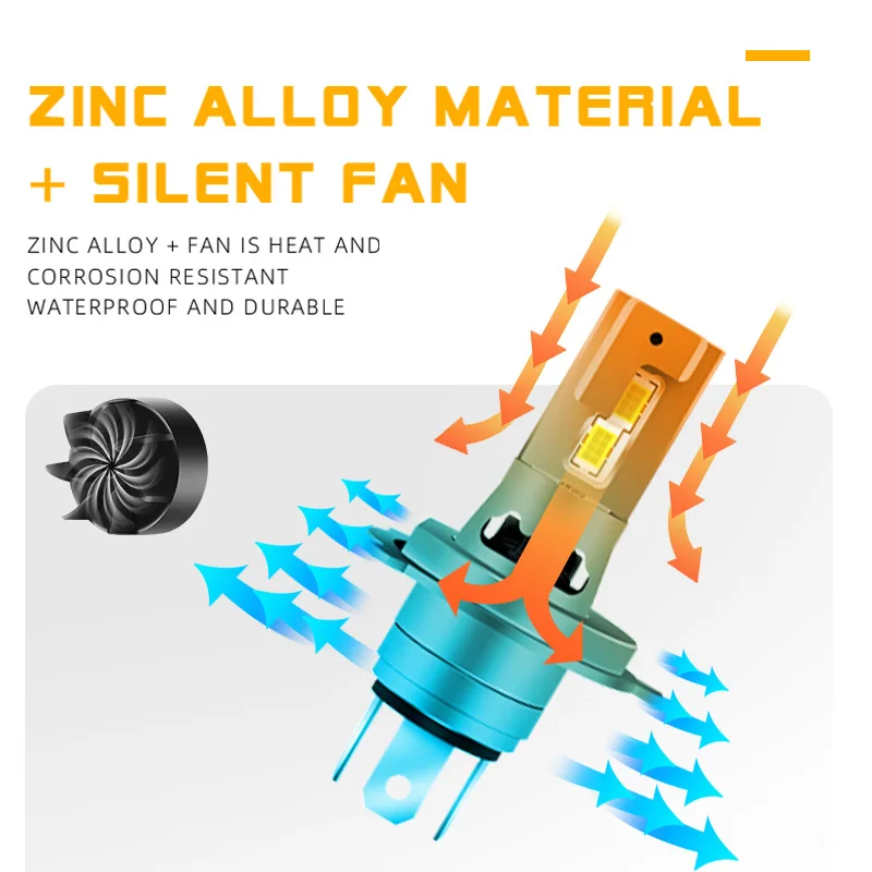 피아지오 MP3 500 2015 2016 2018 라이트 모터사이클 H4 LED 캔버스 헤드라이트 15000LM/전구 12V 헤드램프 모터바이크용