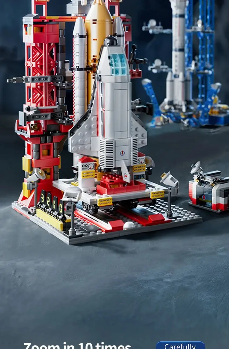 Uzay Mekiği Fırlatma Rampası Roket Yapı Kiti Lego Uyumlu 130 Parça