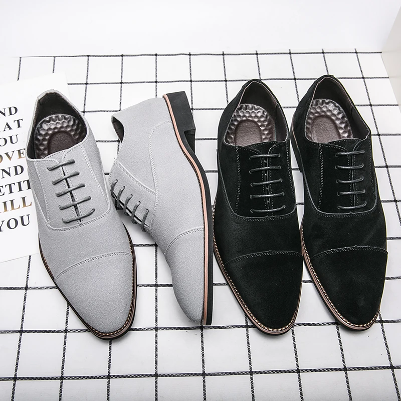 

Plus Size 38-48 Oxford Men Shoes PU Suede Leather Spring Autumn Casual Men Leather Shoes Male Dress Shoes