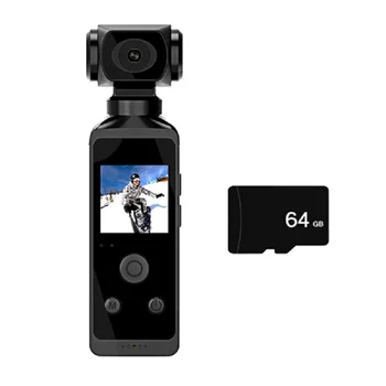 4K 포켓 액션 카메라, HD LCD 화면, 270 ° 회전 가능, 와이파이 미니 스포츠 카메라, 방수 케이스 포함, Travel-32G, 64G