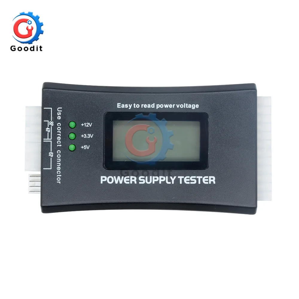 Digital LCD Display PC Computer 20/24 Pin LCD Power Supply Tester Check Quick Bank Supply Power Measuring Diagnostic Tester Tool 2