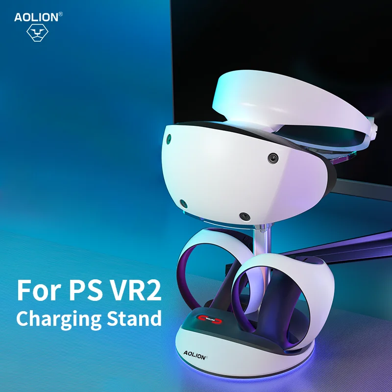 Per Ps5 Vr2 Gamepad Display Light Charging Stand Per Sony Playstation Vr2 Maniglia Dual Dock Charger Staffa Vassoio Accessori
