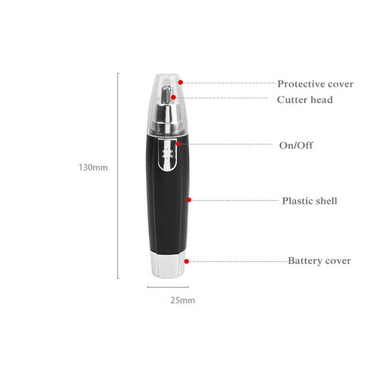 Electric Ear Neck Nose Hair Trimmer Eyebrow Trimmer Implement Shaver Clipper Shaver Man Woman Clean Trimer Razor Remover Kit 1PC electric hair trimmer