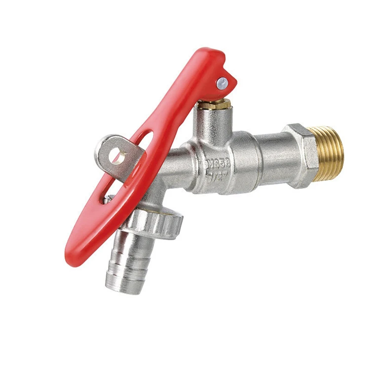 

High quality Anti-theft electroplated brass faucet male with lock sanitary ball valve dn50