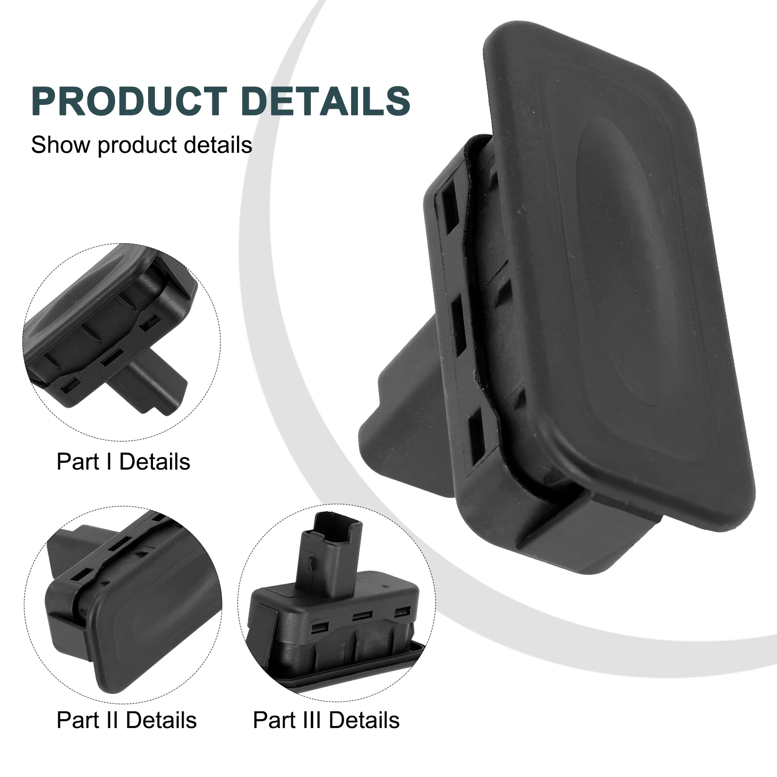 Electric opening and closing switch for Vehicle 12 V 2 Pins 8200076256 Car Accessories Black Megane MK2 MK3 2 pins