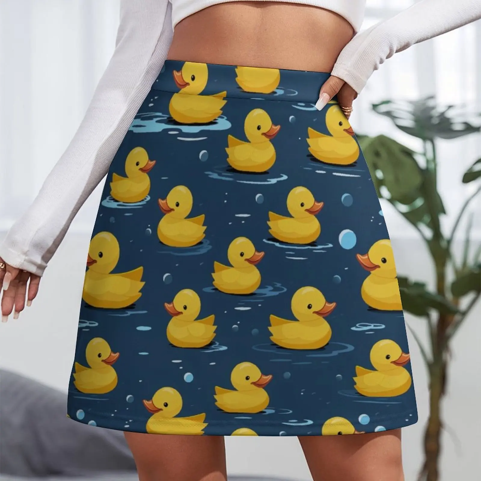 Rubber duckies - dark blue Mini Skirt luxury clothes women Korean clothing