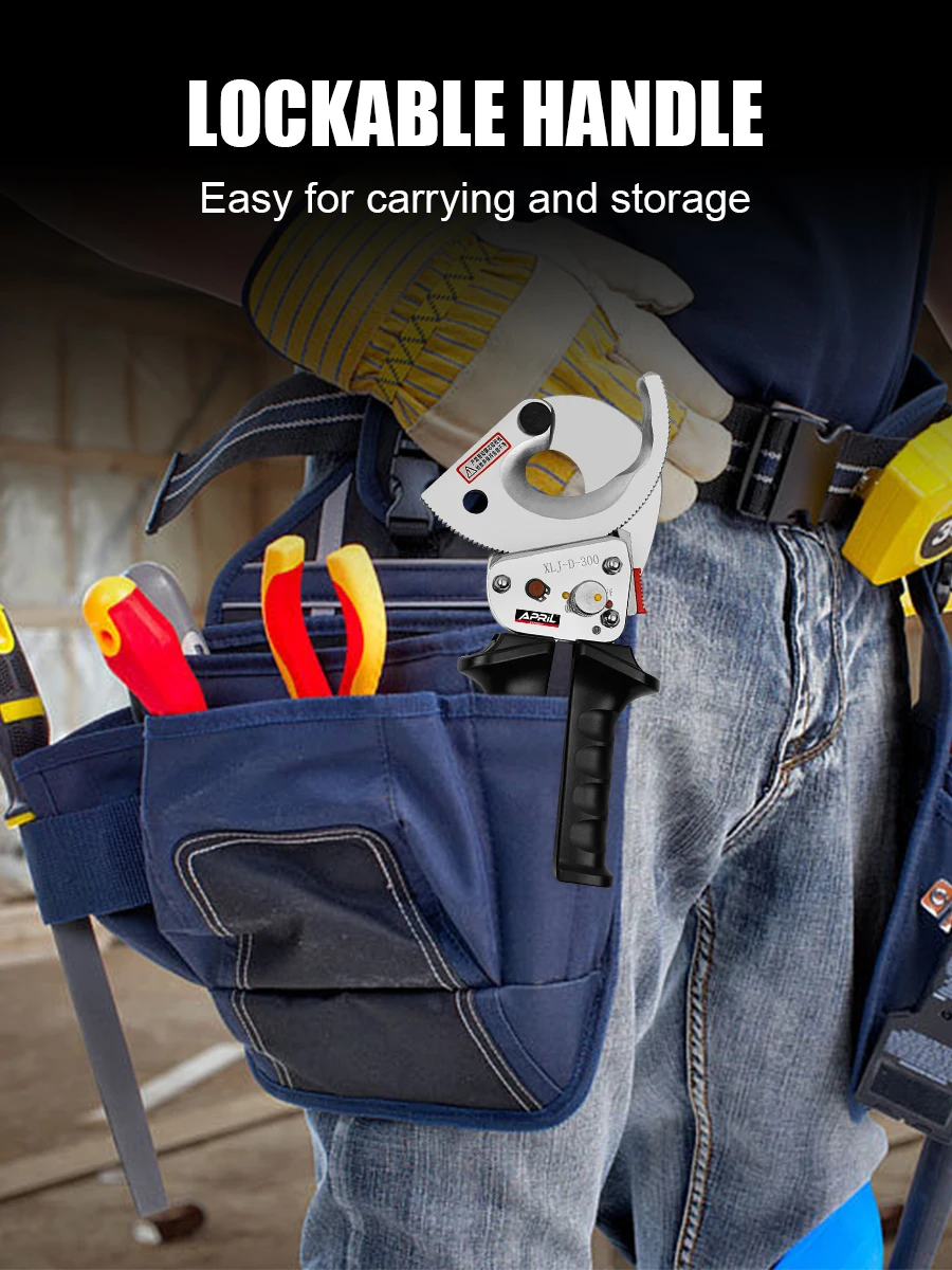 Ratchet Wire Cutters for 300mm² /500mm² Cu/Alu Cable Cutters XLJ-D-300/XLJ-D-500 Manual Gear Cable Scissors Hydraulic Tools 4