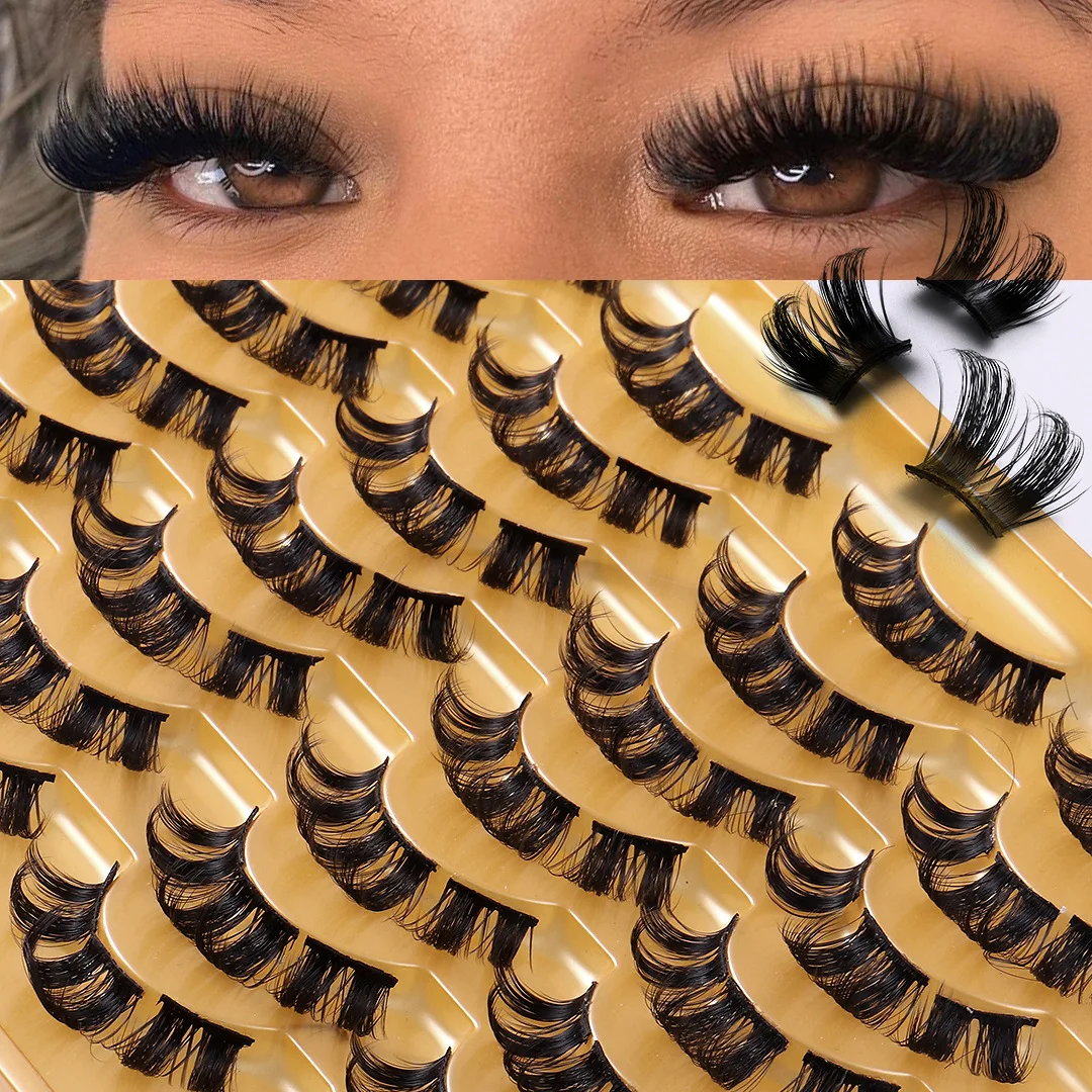 

14 Pairs Of Fluffy Dramatic Thick Volume Eyelashes Natural Lashes Fake Lashes Pack Eyelashes Individual Lashes Russia 30D/40D