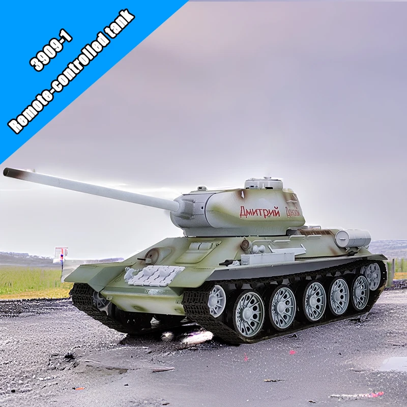 

RC tank Russian t34/85 painted snow version large multi-function battle competitive tank Simulation model for boys Toy gift
