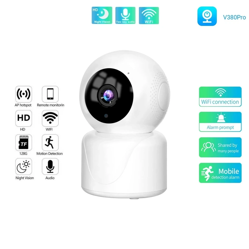 V380 Pro MINI WIFI Camera Surveillance CCTV Two Ways AUDIO Home Security Wireless Camera 3MP Baby Monitor