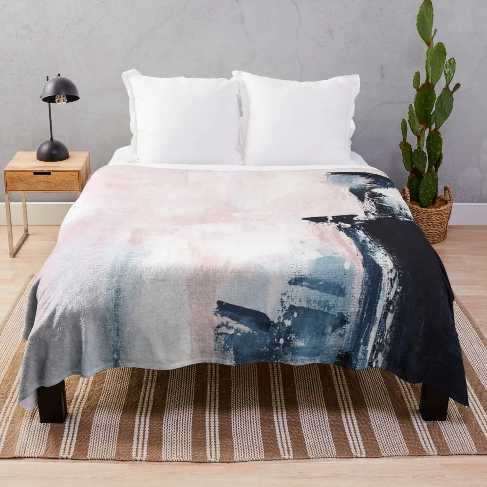 

pink and navy 2 Throw Blanket Luxury Designer Bed linens Blankets
