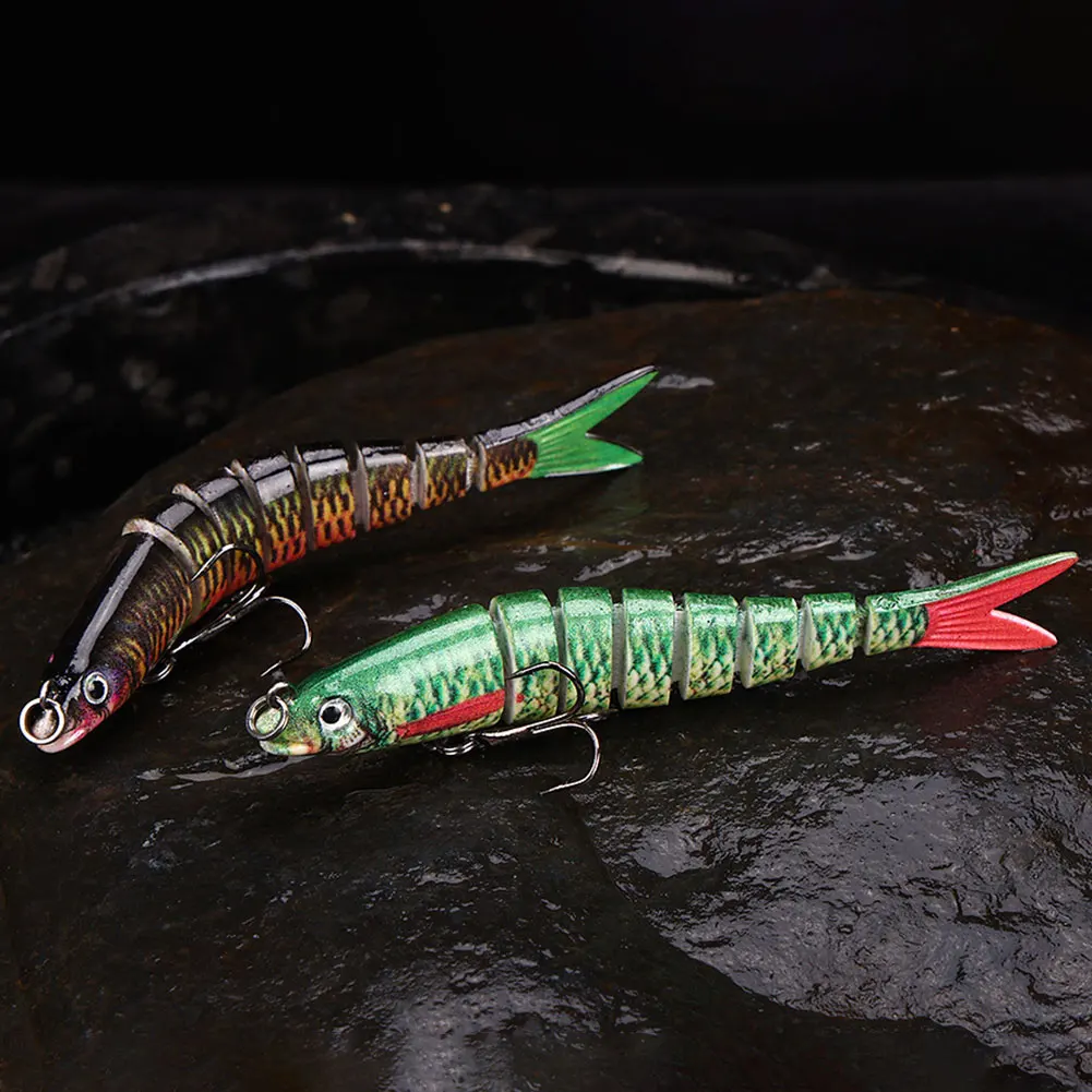 5Pcs Multi Jointed Swimbait with Treble Hooks Sinking 4