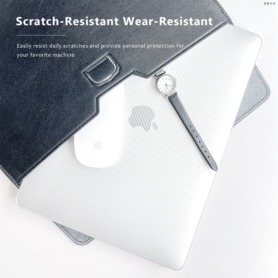 Acessórios para Notebook de Fibra de Carbono Capa para Macbook Air m1 Pro 13 Pro 14 m3 m2 Capa 2023 - Imagem 3