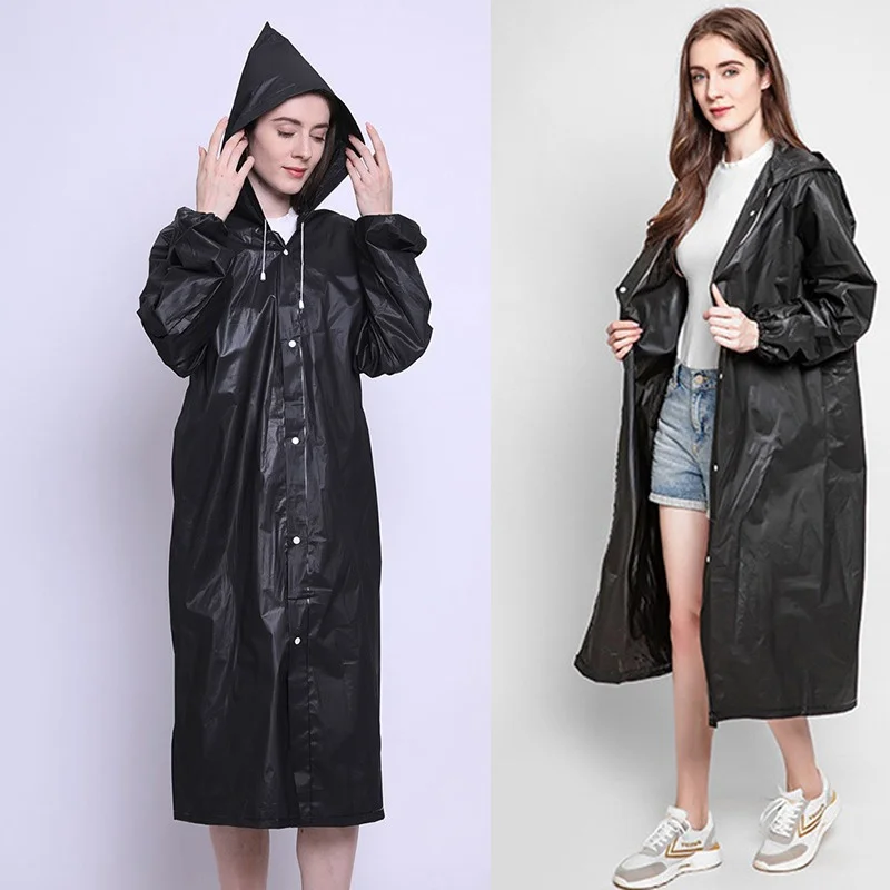 Waterproof Raincoat Reuseable EVA Rain Poncho For Kids Girls Women Students raincoat poncho