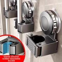 ไม่ต้องเจาะผนัง ที่ยึดไม้ถูพื้นแบบสุญญากาศติดผนัง, ที่เก็บไม้ถูพื้นในห้องน้ำ, ตะขอแขวนไม้ถูพื้นแบบแข็งแรงสำหรับใช้ในห้องน้ำ 1