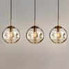 Modern Loft Glass Lustre Pendant Light LED Nordic Hanging Industrial Decor Lights Fixtures E27/E26 for Kitchen Restaurant Lamp 3