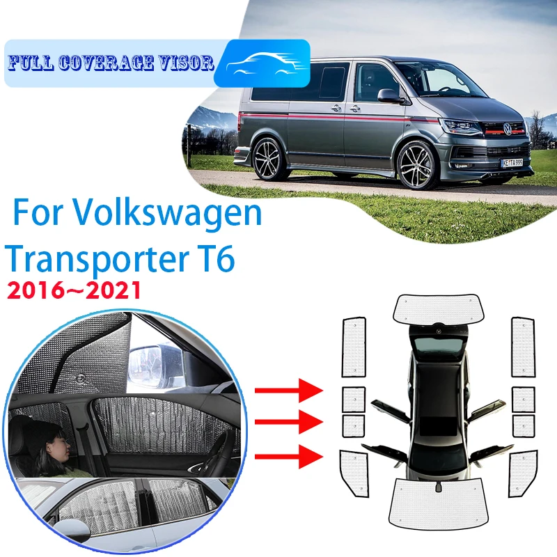 Auto Voll schutz Sonnenschutz für Volkswagen Transporter t5 2003 ~ 2015  Anti-UV-Sonnenschutz Fenster Sonnenschutz Abdeckung Zubehör