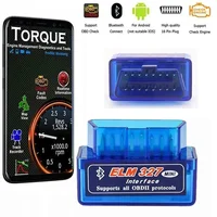 OBD 2 ELM327 Car Detector Bluetooth-compatible Interface V2.1 V1.5 OBD2 II Diagnostic Tool ELM 327 Work for Android Torque/PC 1