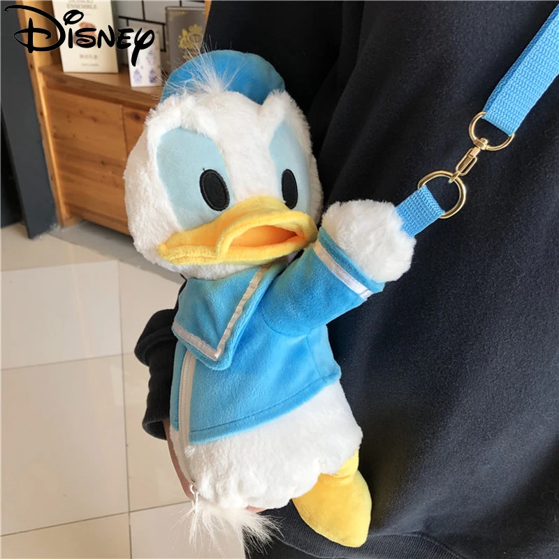 

Японские плюшевые игрушки Дональд Дак из мультфильма Disney, сумка на плечо, мягкие плюшевые куклы, милый детский рюкзак, сумка для девочек