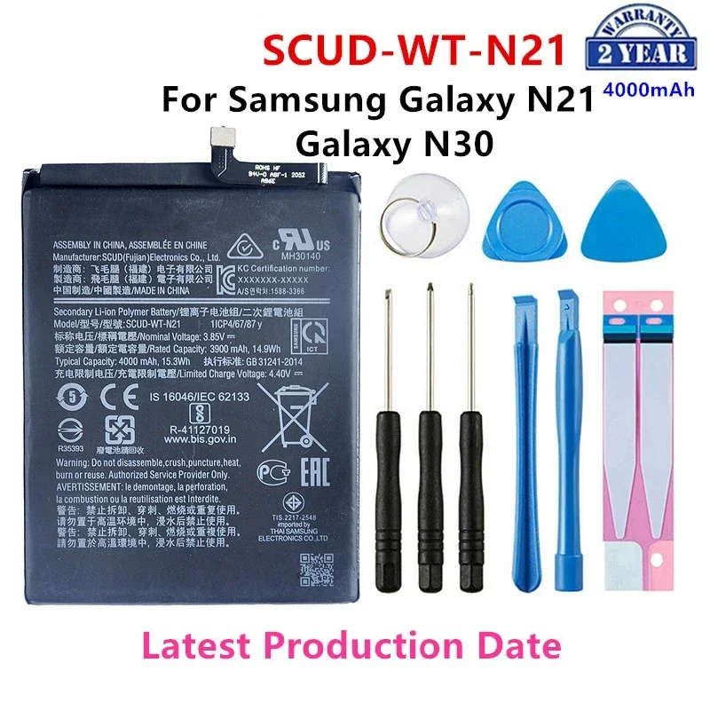 

Абсолютно новый телефон, 4000 мАч, запасная батарея для Samsung Galaxy N21 N30, SCUD-WT-N21 батареи + Инструменты