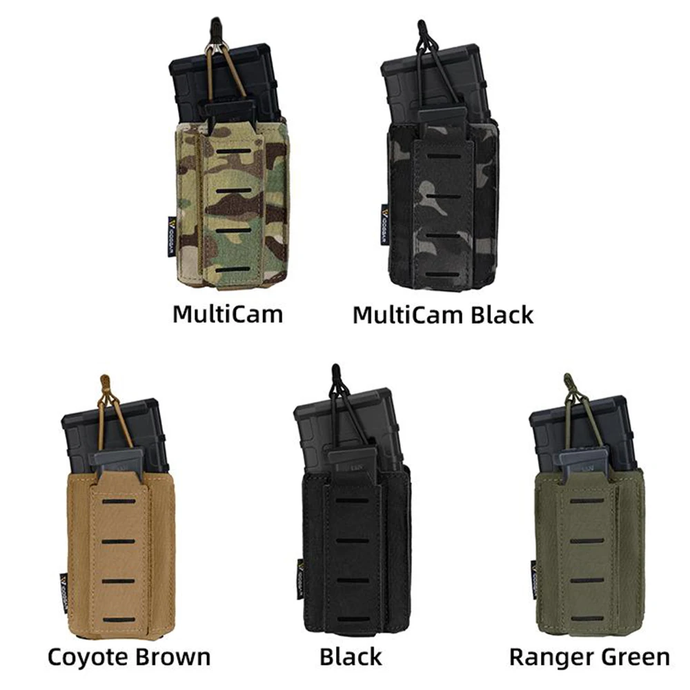 

IDOGEAR Hunting Molle Tactical LSR 9mm 5.56 Magazine Pouch Caza Mag Carrier Laser Cut Open Top Airsoft Accessories Ammo Pouch