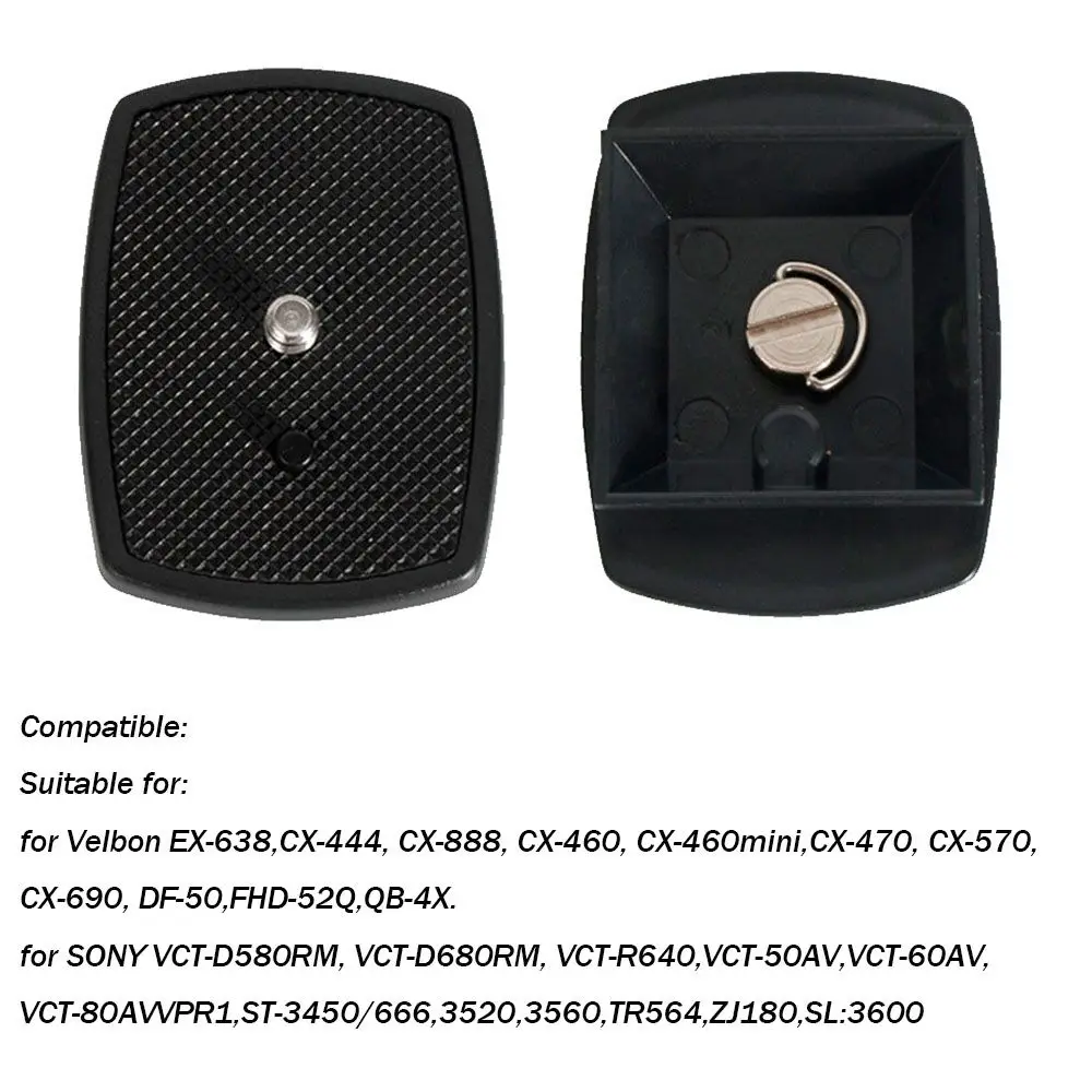 Universal Tripod Monopods Quick Release Plate 2Pcs for SONY VCT-D580RM/D680RM/R640 for Velbon CX-888 444 460 470 570 690