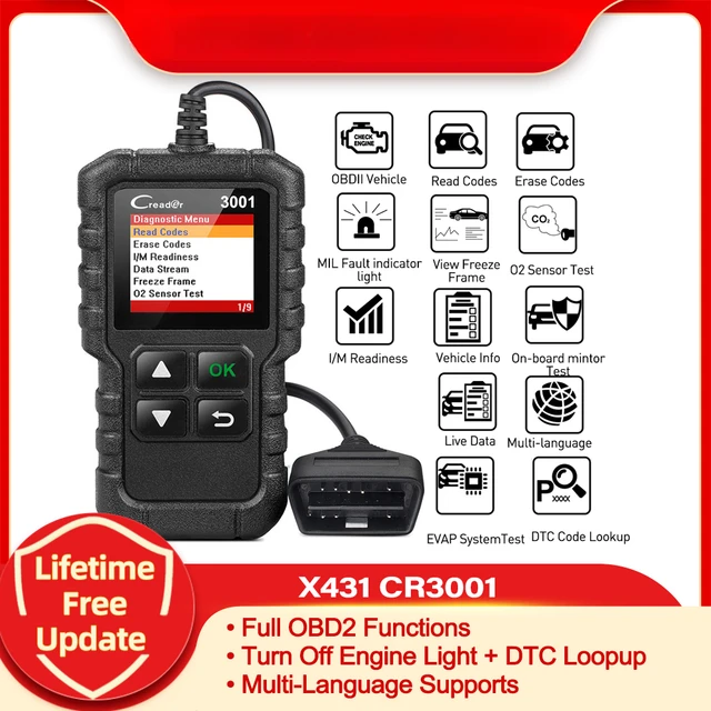 New OBD2 Scanner Professional Auto Engine System Diagnostic Lifetime Free  Automotive DTC Lookup Code Reader Car Diagnostic Tool - AliExpress