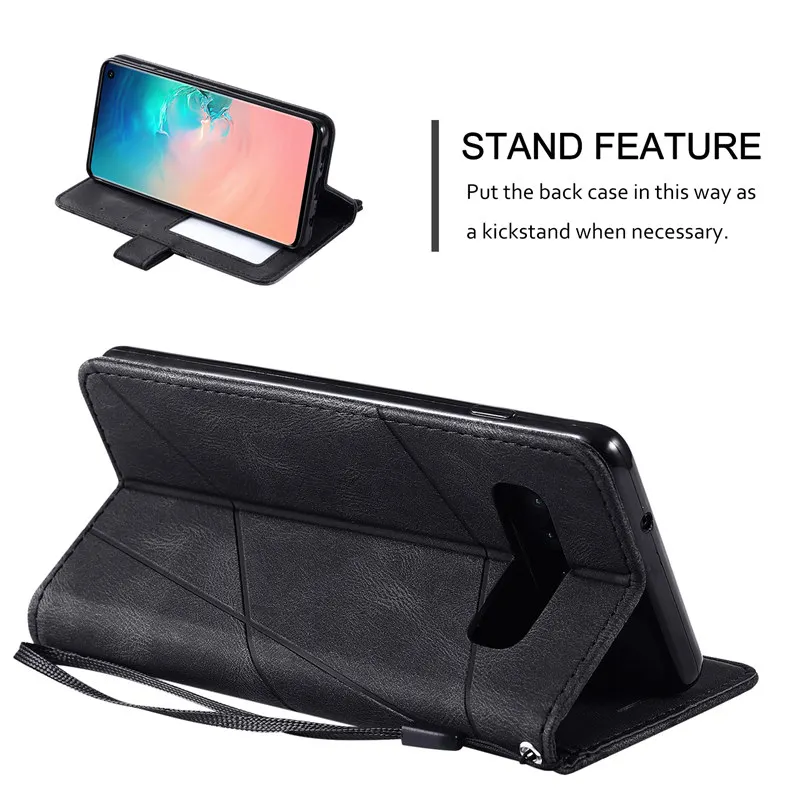 Luxus Leder Flip S8 S9 Plus S10 S20 FE S21 S22 S23 S24Ultra Telefon Fall Für Samsung Galaxy Note 9 10 20 Brieftasche Stand Tasche Abdeckung_voghion.com