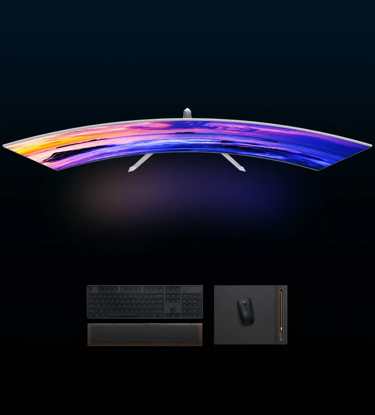 Фото 23,8 дюймовый ЖК-монитор HDMI + VGA Разрешение 1920*1080 R1800 MVA поверхностный экран Настольный поверхностный дисплей 23,8 дюймов монитор 75 Гц №5