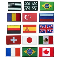 Buy PVC/Embroider Flag Patches UK Spain France Germany US Russia Army Military Tactical Hook Badge Rubber Shoulder Emblem Applique Online